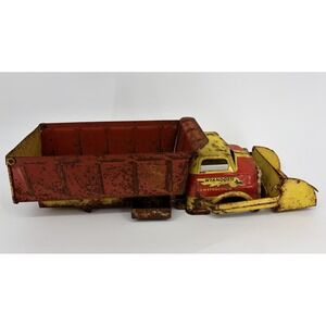Vintage Wyandotte Pressed Steel Dump Truck for Parts Repair or Restoration